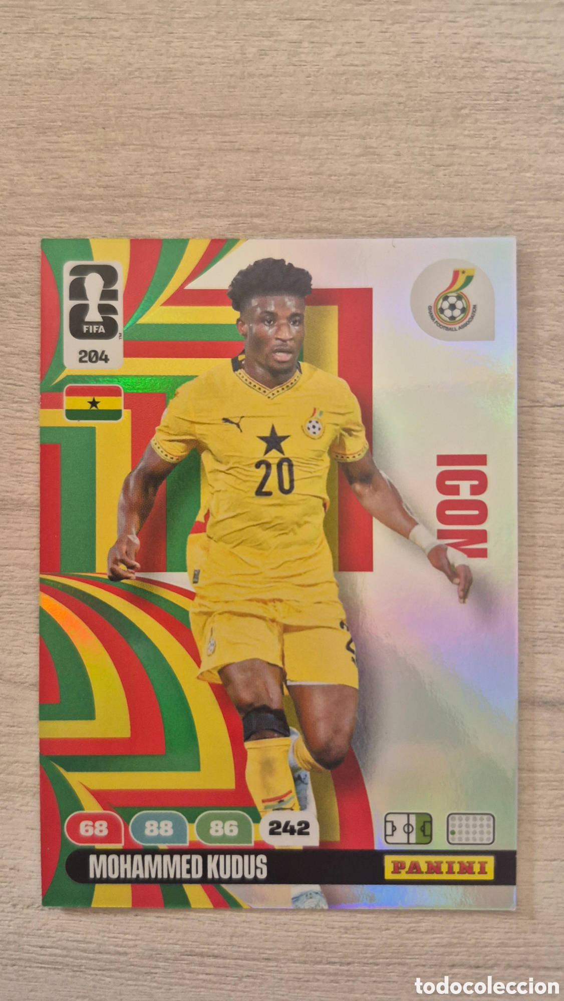 Cromos de F&uacute;tbol: N&deg;204 Icon Ghana Mohammed Kudus Adrenalyn FIFA World Cup 26