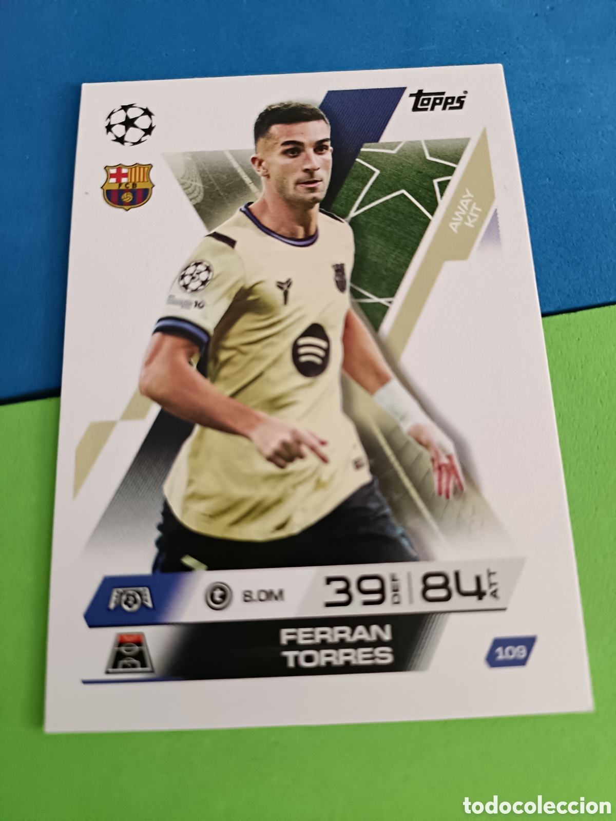 Cromos de F&uacute;tbol: Topps Match Attax EXTRA 2025 2026 - Away kit 109 Ferran Torres Barcelona