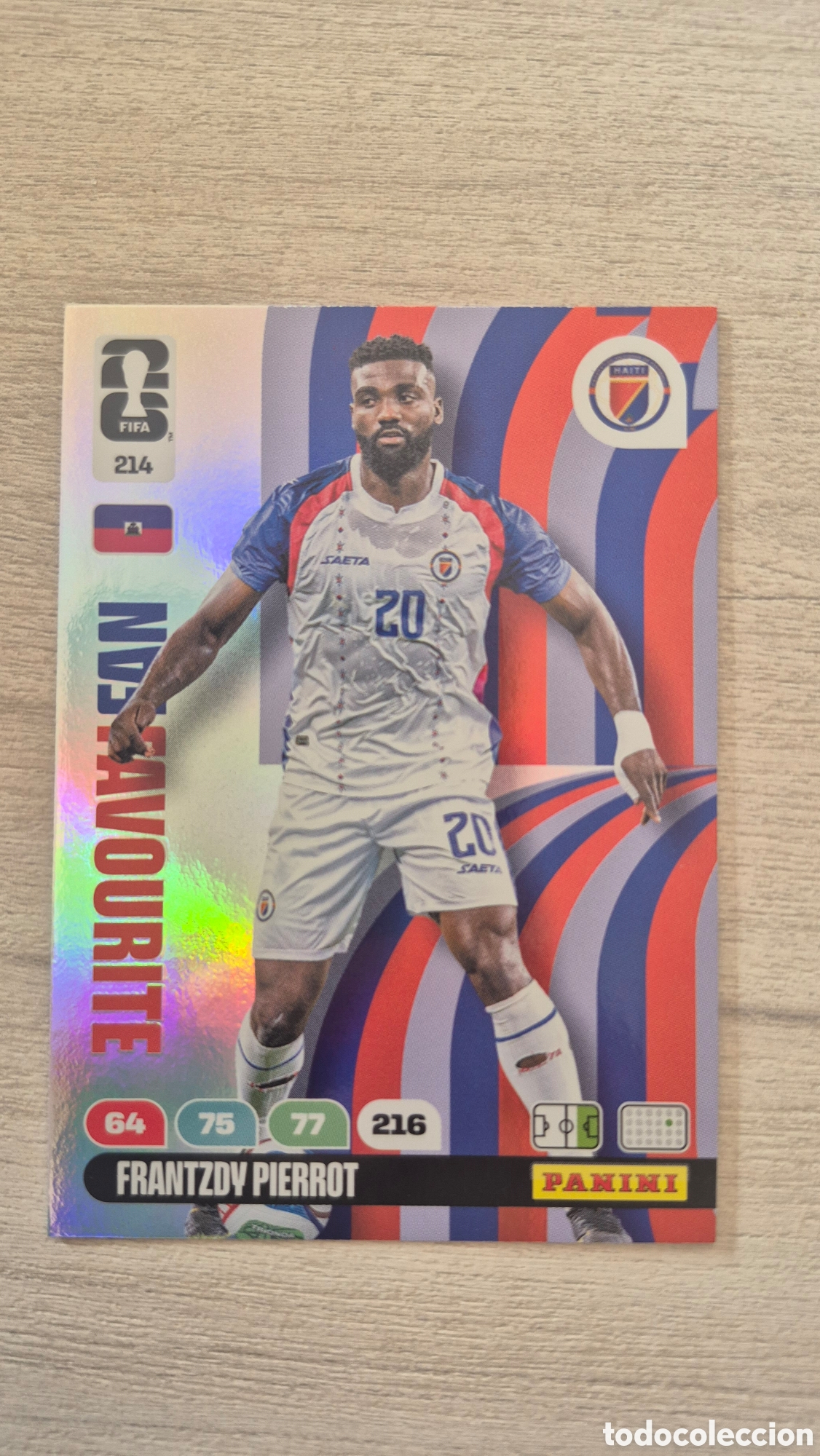 Cromos de F&uacute;tbol: N&deg;214 Fan Favourite Hait&iacute; Frantzdy Pierrot Adrenalyn FIFA World Cup 26