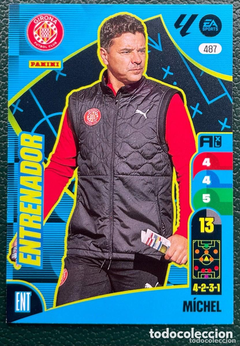 Cromos de F&uacute;tbol: 487 MICHEL ENTRENADOR GIRONA FC FICHAS ALBUM ADRENALYN XL 2024 2025 24 25