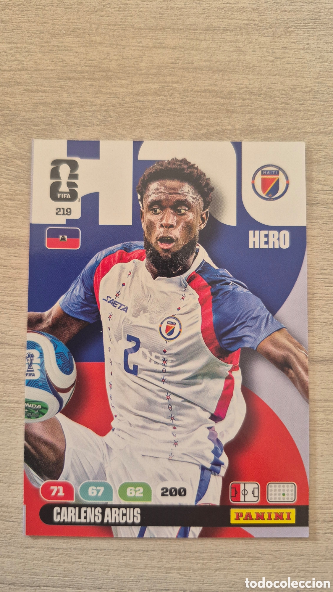 Cromos de F&uacute;tbol: N&deg;219 Hait&iacute; Carlens Arcus Adrenalyn FIFA World Cup 26