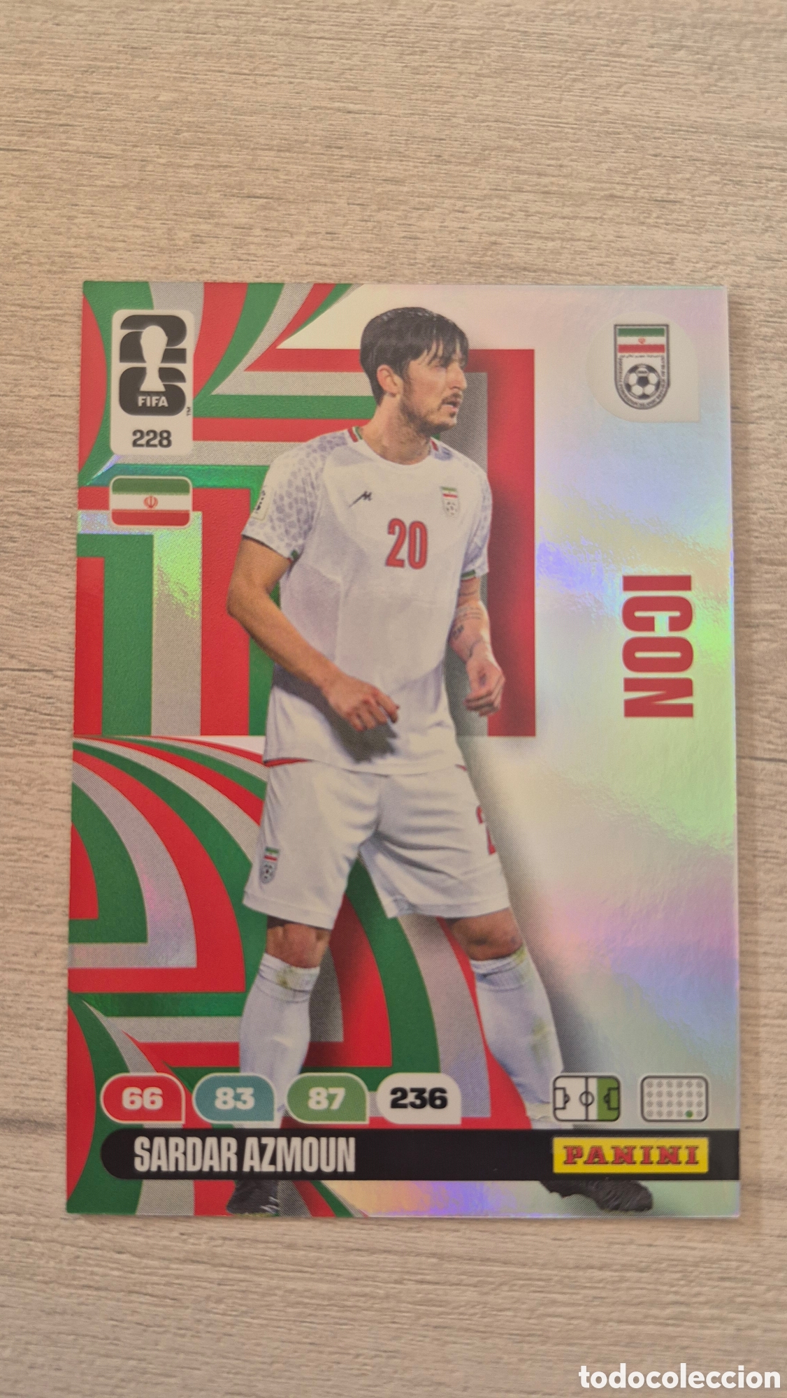 Cromos de F&uacute;tbol: N&deg;228 Icon Iran Sardar Azmoun Adrenalyn FIFA World Cup 26