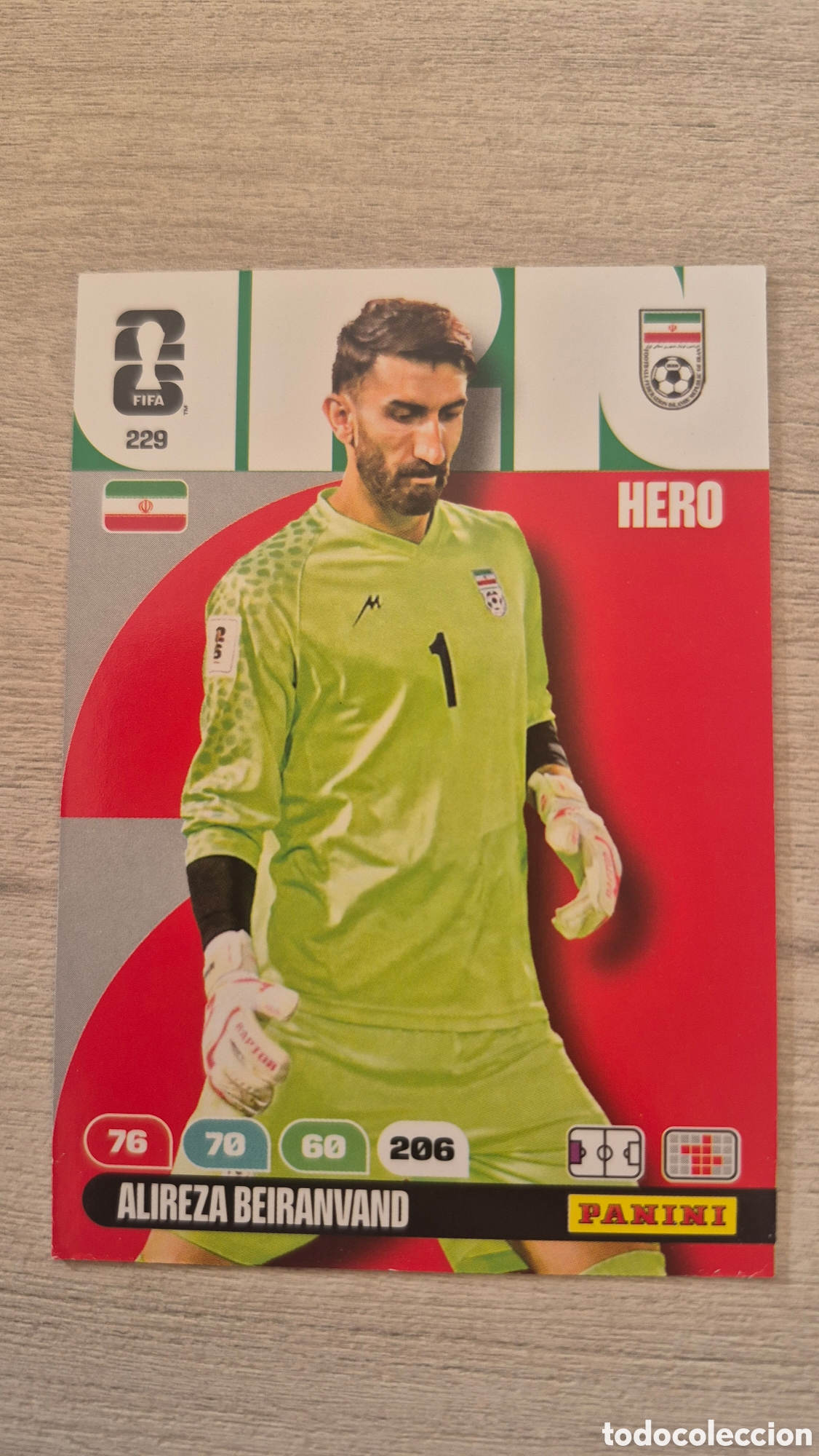 Cromos de F&uacute;tbol: N&deg;229 Iran Alireza Beiranvand Adrenalyn FIFA World Cup 26