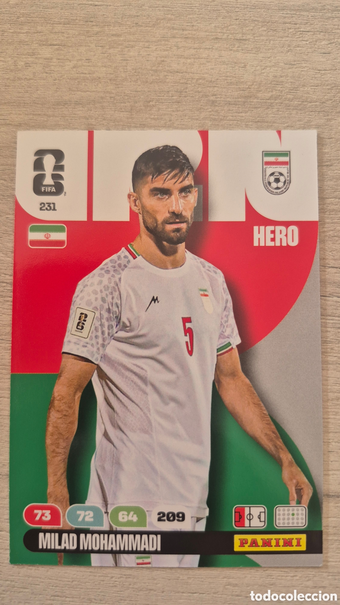 Cromos de F&uacute;tbol: N&deg;231 Iran Milad Mohammadi Adrenalyn FIFA World Cup 26