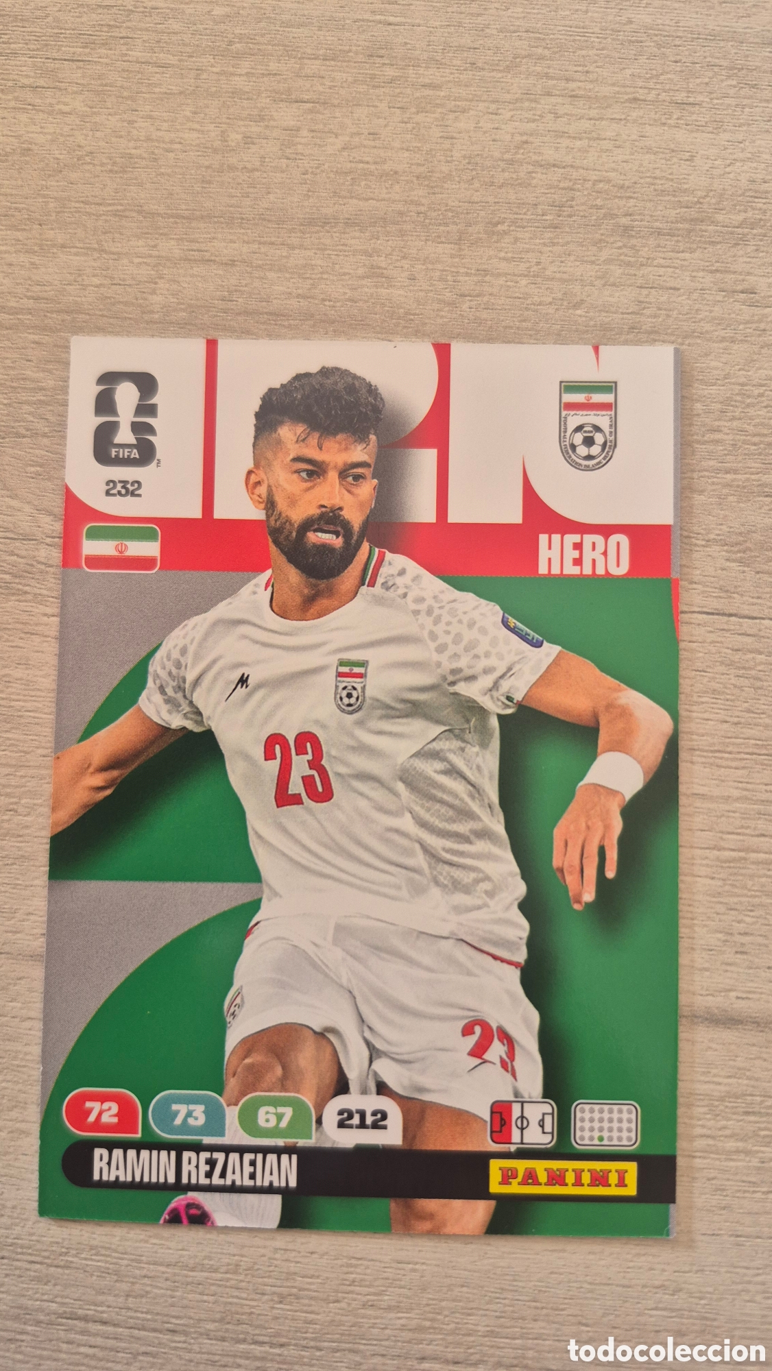 Cromos de F&uacute;tbol: N&deg;232 Iran Ramin Rezaeian Adrenalyn FIFA World Cup 26