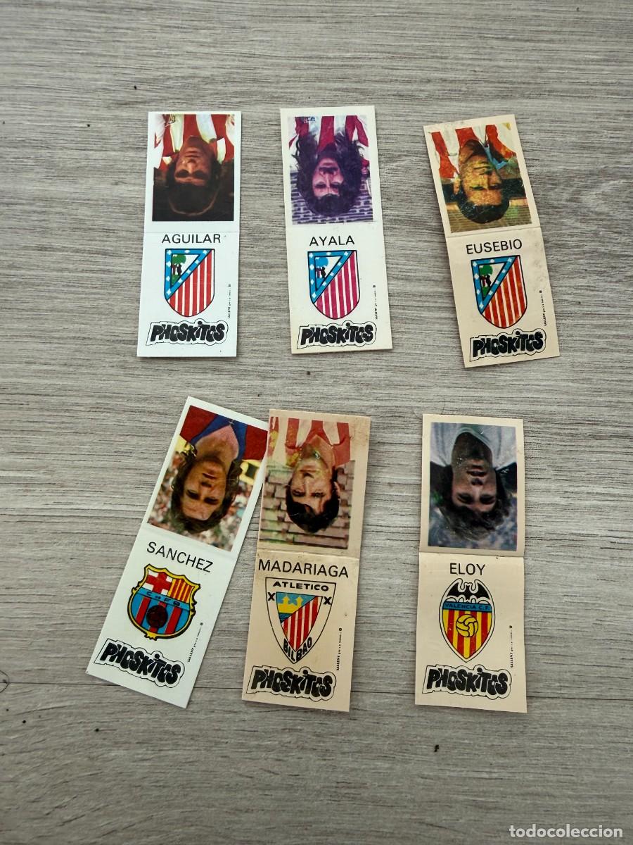 Fu&szlig;ball-Sticker: 6 cromos de f&uacute;tbol de Phoskitos 1976