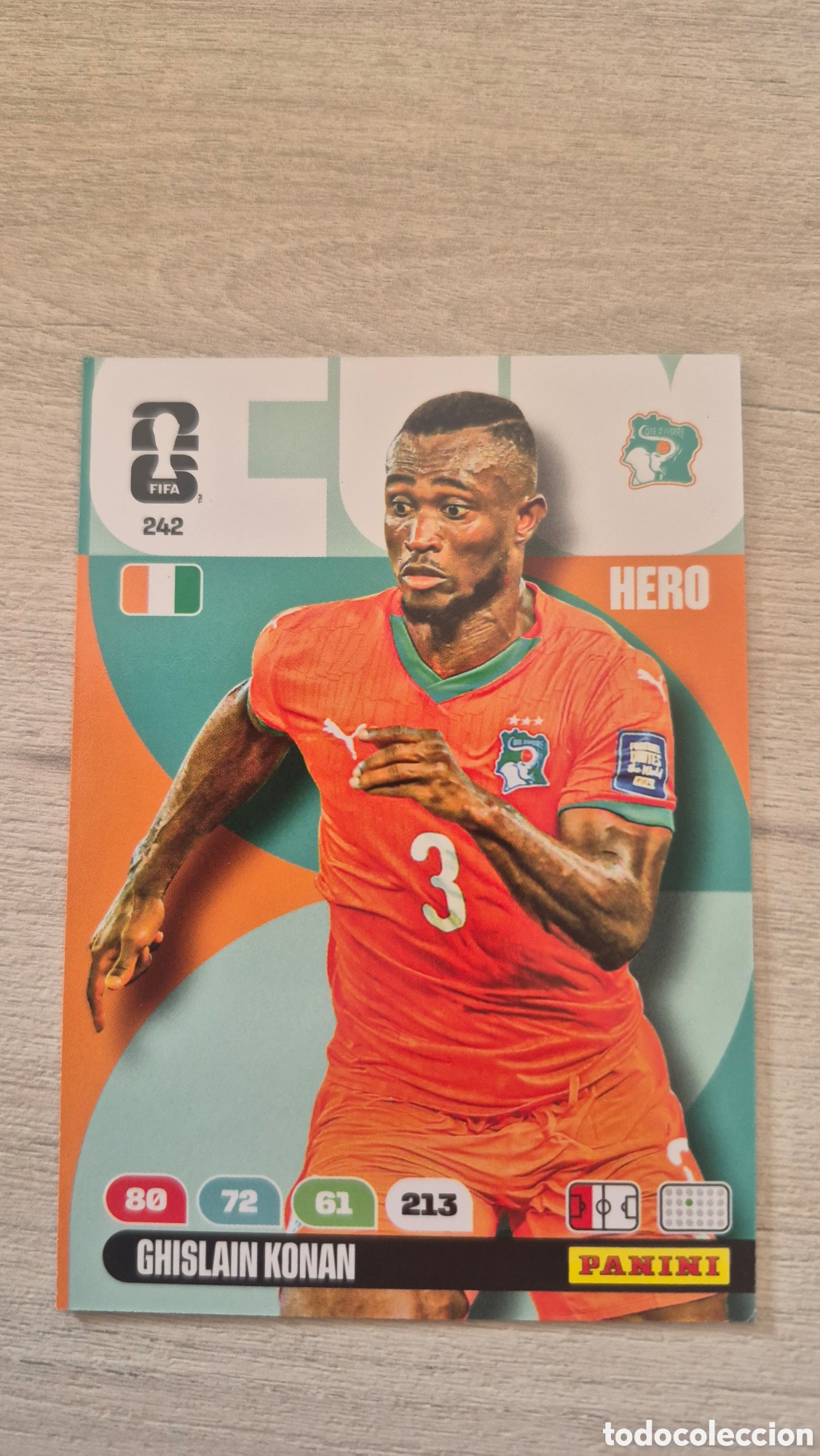Cromos de F&uacute;tbol: N&deg;242 Costa de Marfil Ghislain Konan Adrenalyn FIFA World Cup 26