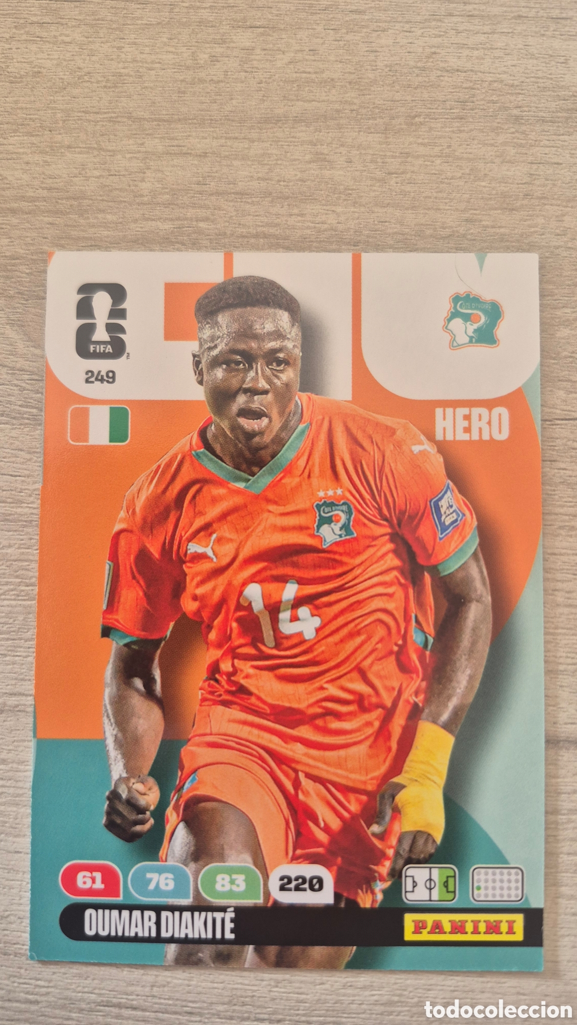 Cromos de F&uacute;tbol: N&deg;249 Costa de Marfil Oumar Diakite Adrenalyn FIFA World Cup 26
