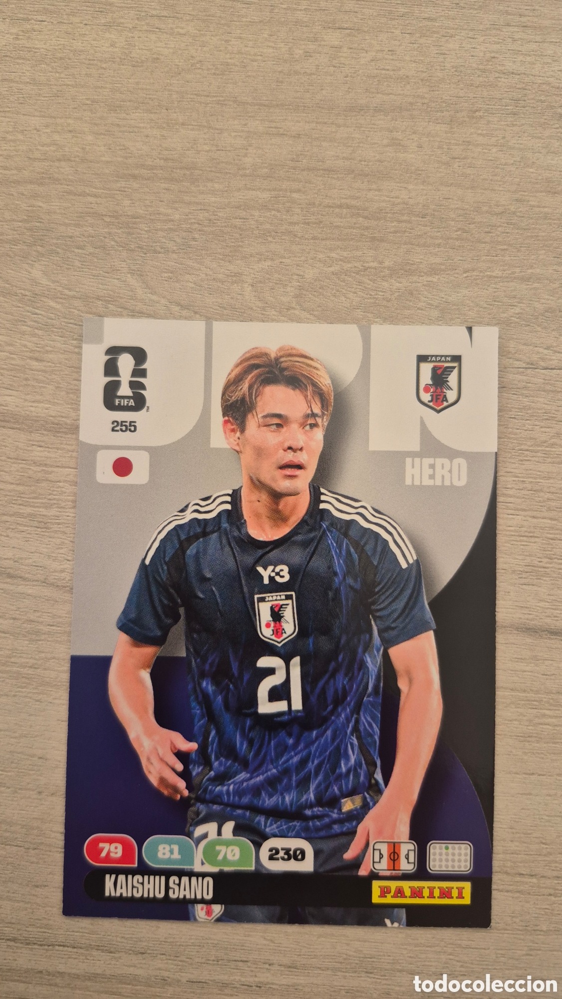 Cartes &agrave; collectionner de Football: N&deg;255 Jap&oacute;n Kaishu Sano Adrenalyn FIFA World Cup 26