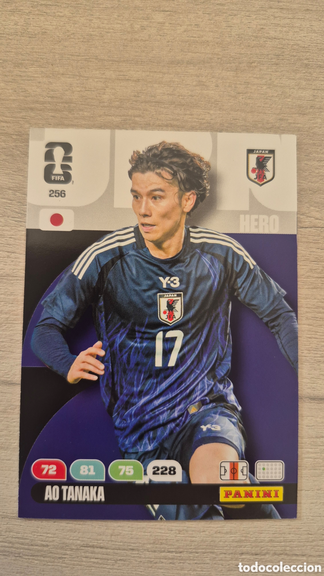 Cartes &agrave; collectionner de Football: N&deg;256 Jap&oacute;n Ao Tanaka Adrenalyn FIFA World Cup 26