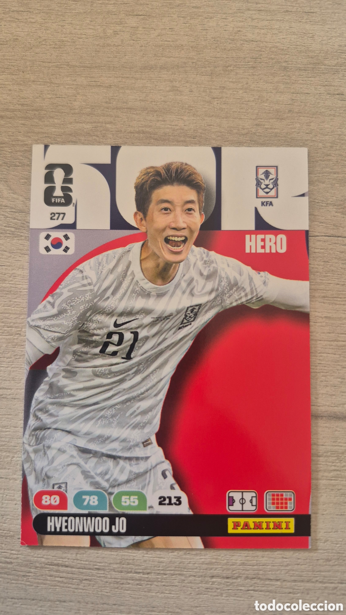 Football Stickers: N&deg;277 Corea del Sur Hyeonwoo Jo Adrenalyn FIFA World Cup 26