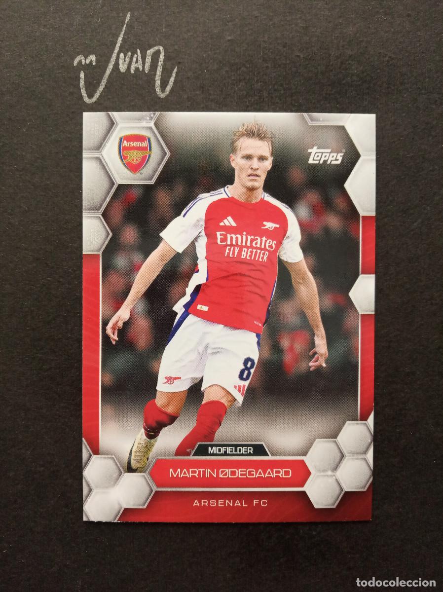 Football Stickers: N&ordm; 14 MARTIN ODEGAARD ARSENAL NORUEGA NORWAY ⚽ TOPPS &reg; FAN SET ARSENAL 2024 2025 24 25 NUEVO
