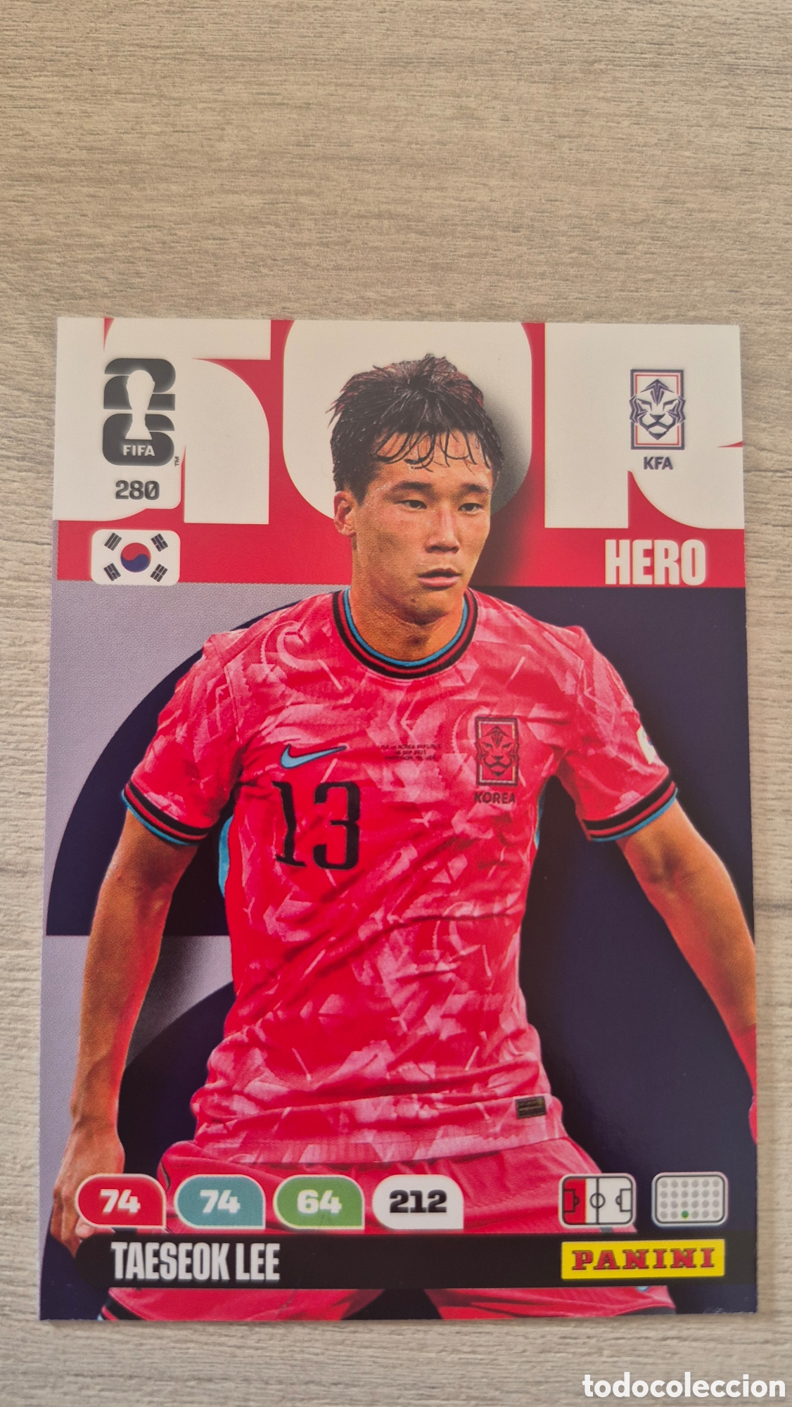 Cromos de F&uacute;tbol: N&deg;280 Corea del Sur Taeseok Lee Adrenalyn FIFA World Cup 26