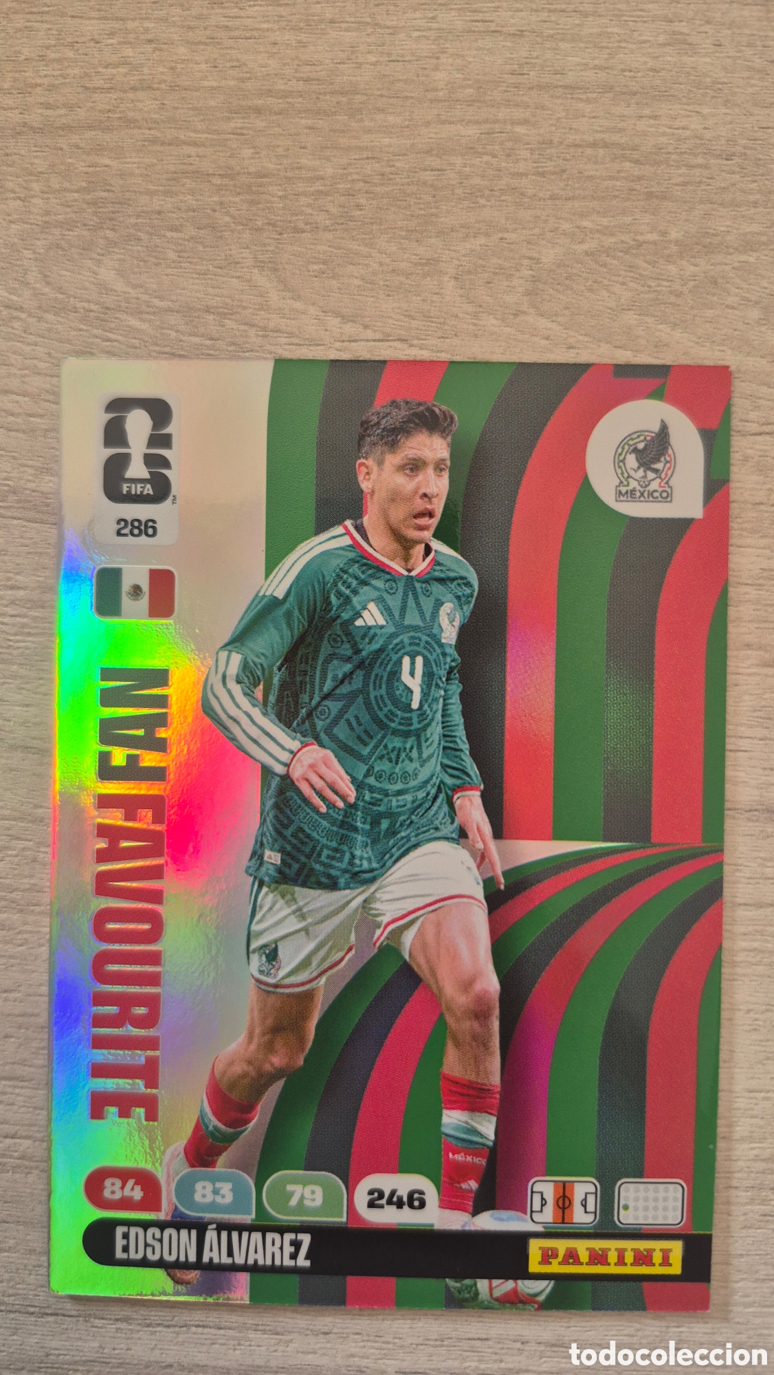 Cromos de F&uacute;tbol: N&deg;286 Fan Favourite M&eacute;xico Edson &Aacute;lvarez Adrenalyn FIFA World Cup 26