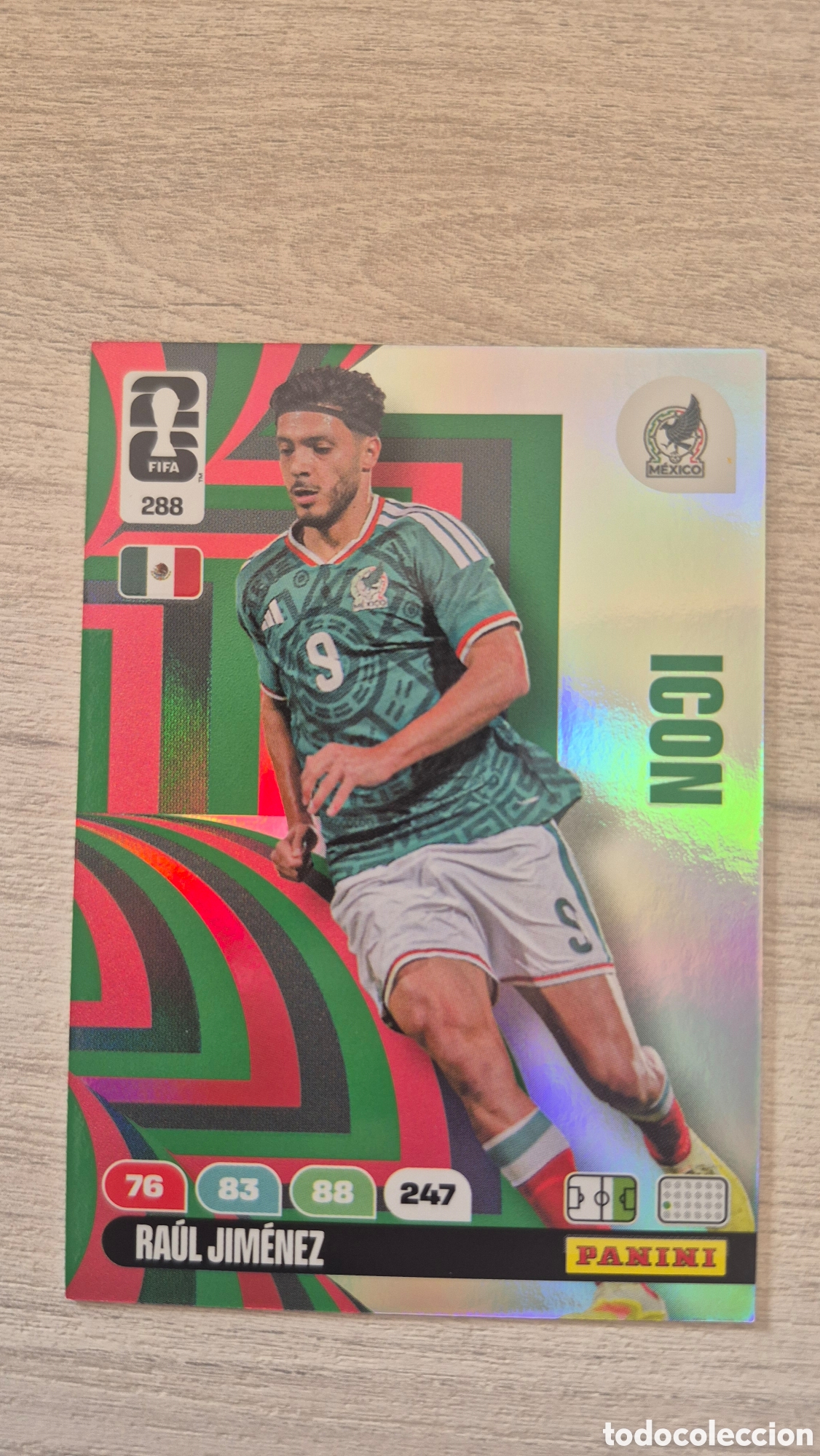 Cromos de F&uacute;tbol: N&deg;288 Icon M&eacute;xico Raul Jim&eacute;nez Adrenalyn FIFA World Cup 26