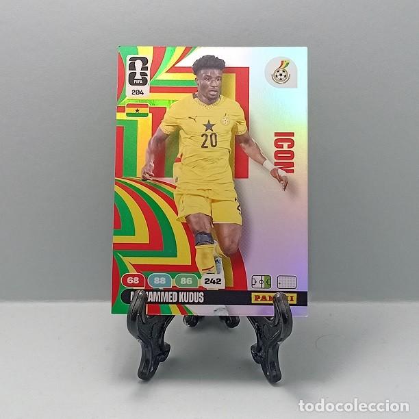 Cartes &agrave; collectionner de Football: 204 MOHAMMED KUDUS GHANA CROMO FICHA CARD ADRENALYN XL PANINI FIFA WORLD CUP 2026 ICON