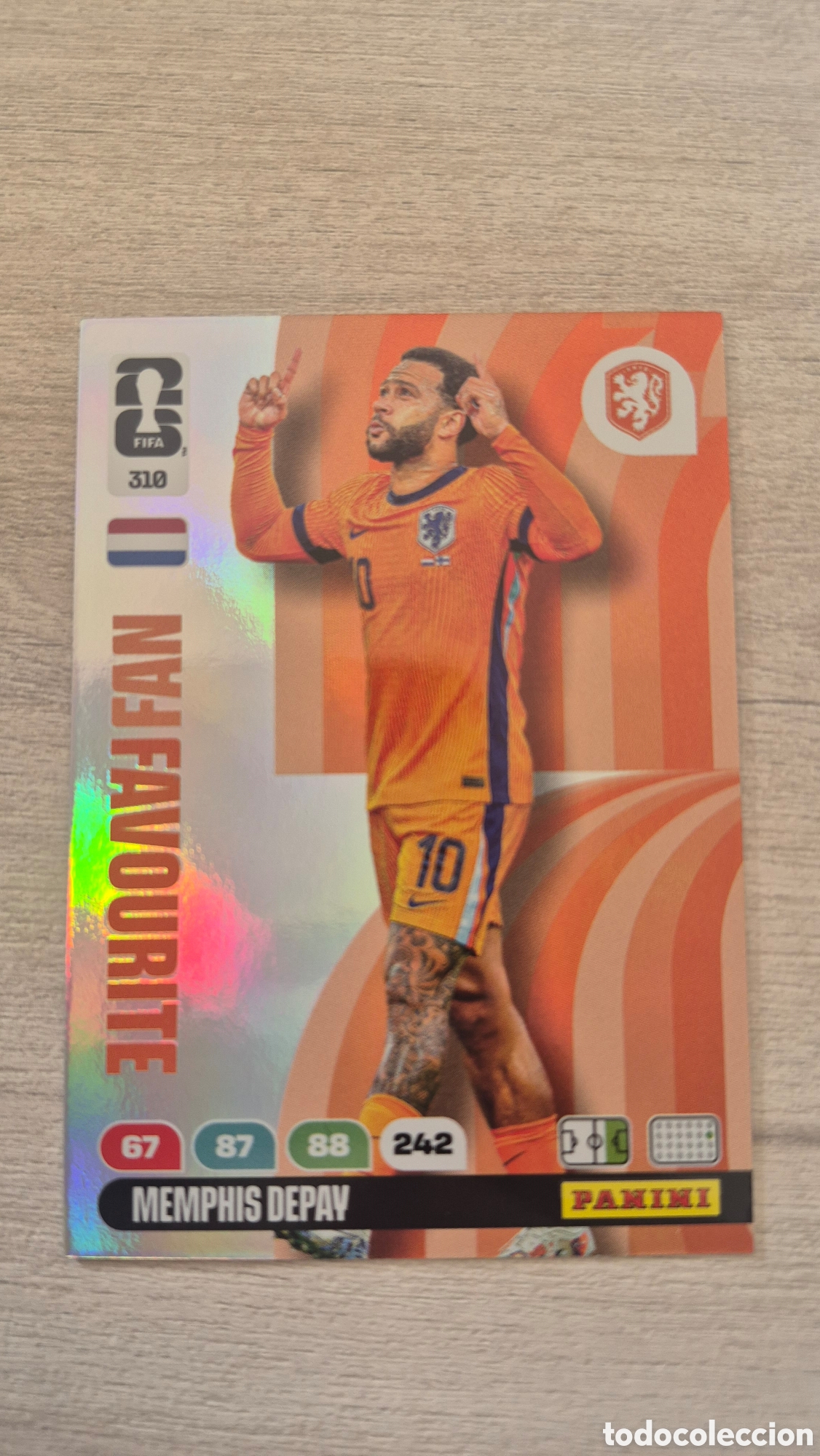 Cromos de F&uacute;tbol: N&deg;310 Fan Favourite Holanda Memphis Depay Adrenalyn FIFA World Cup 26