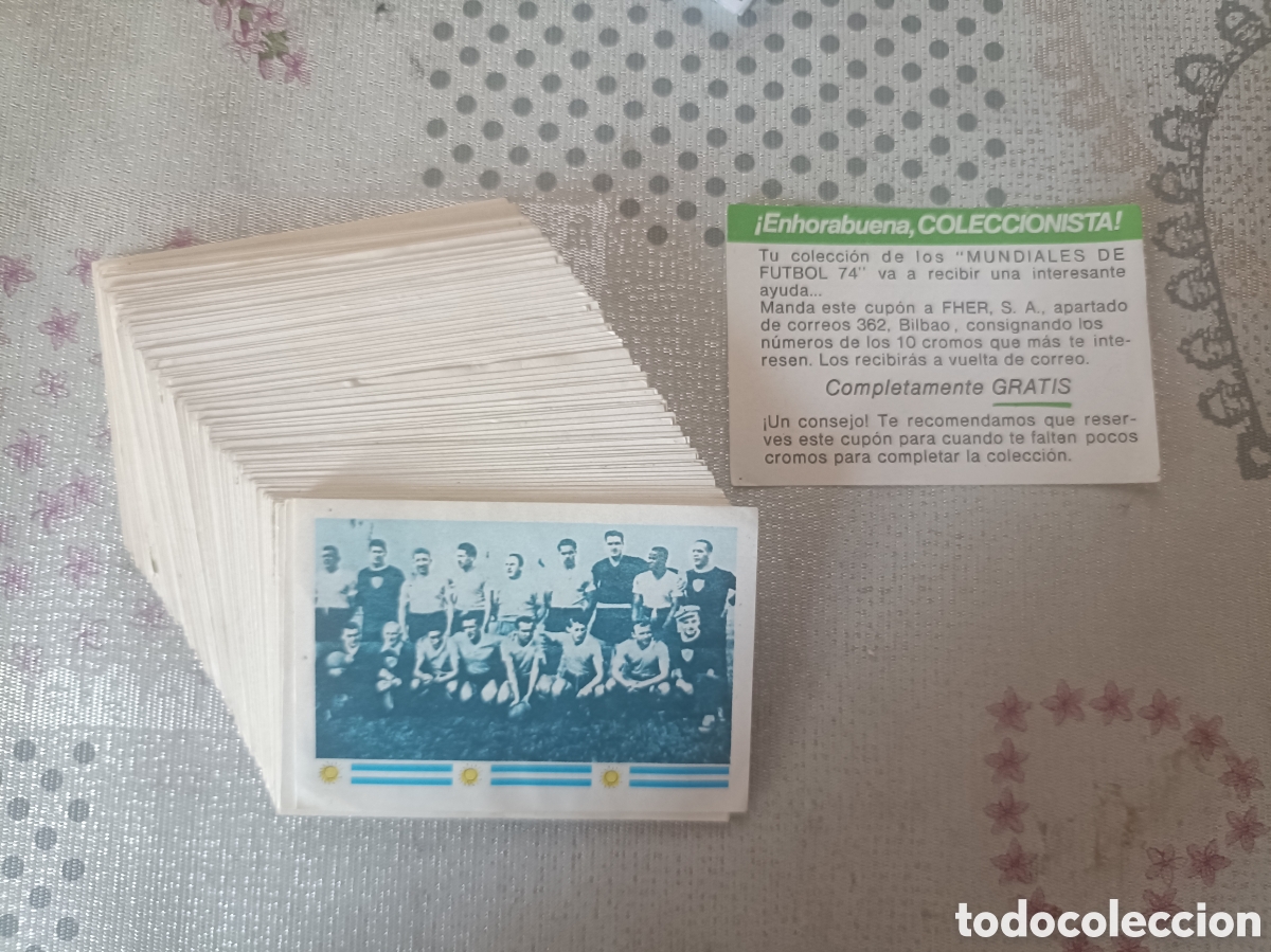 Cromos de F&uacute;tbol: MUNICH 74 Lote de 82 cromos sin repetir Ed. Fher