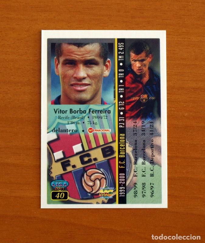Cromos de F&uacute;tbol: Barcelona - N&ordm; 40, Rivaldo - Las Fichas de la Liga Mundicromo 2000-2001, 02-01