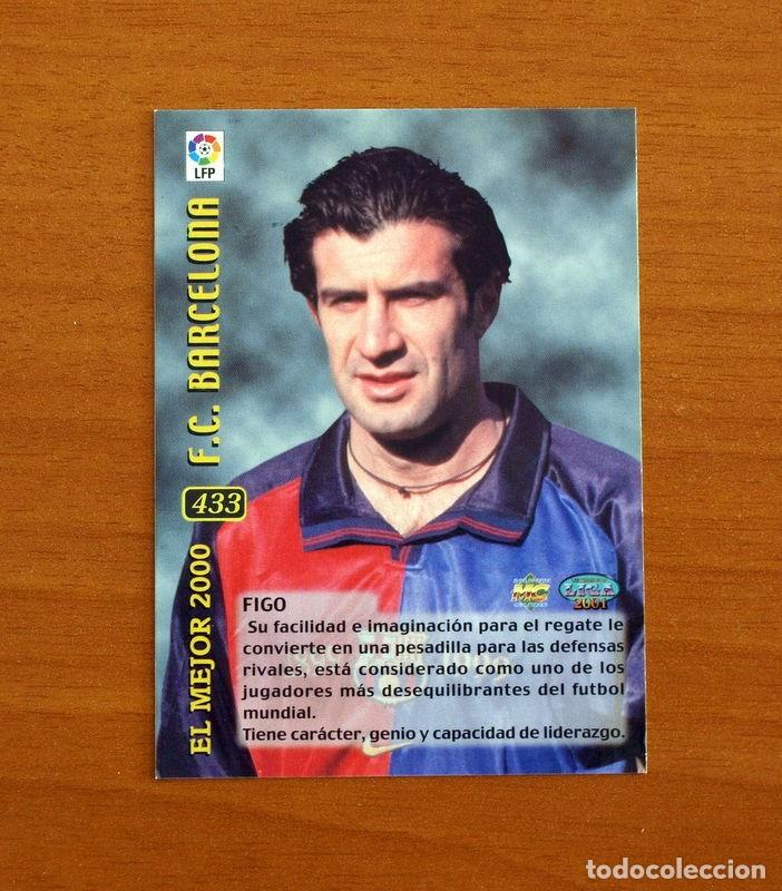 Cromos de F&uacute;tbol: Barcelona - N&ordm; 433 Luis Figo El Mejor 2000 -Mundicromo Las Fichas de la Liga 2000-2001, 00-01
