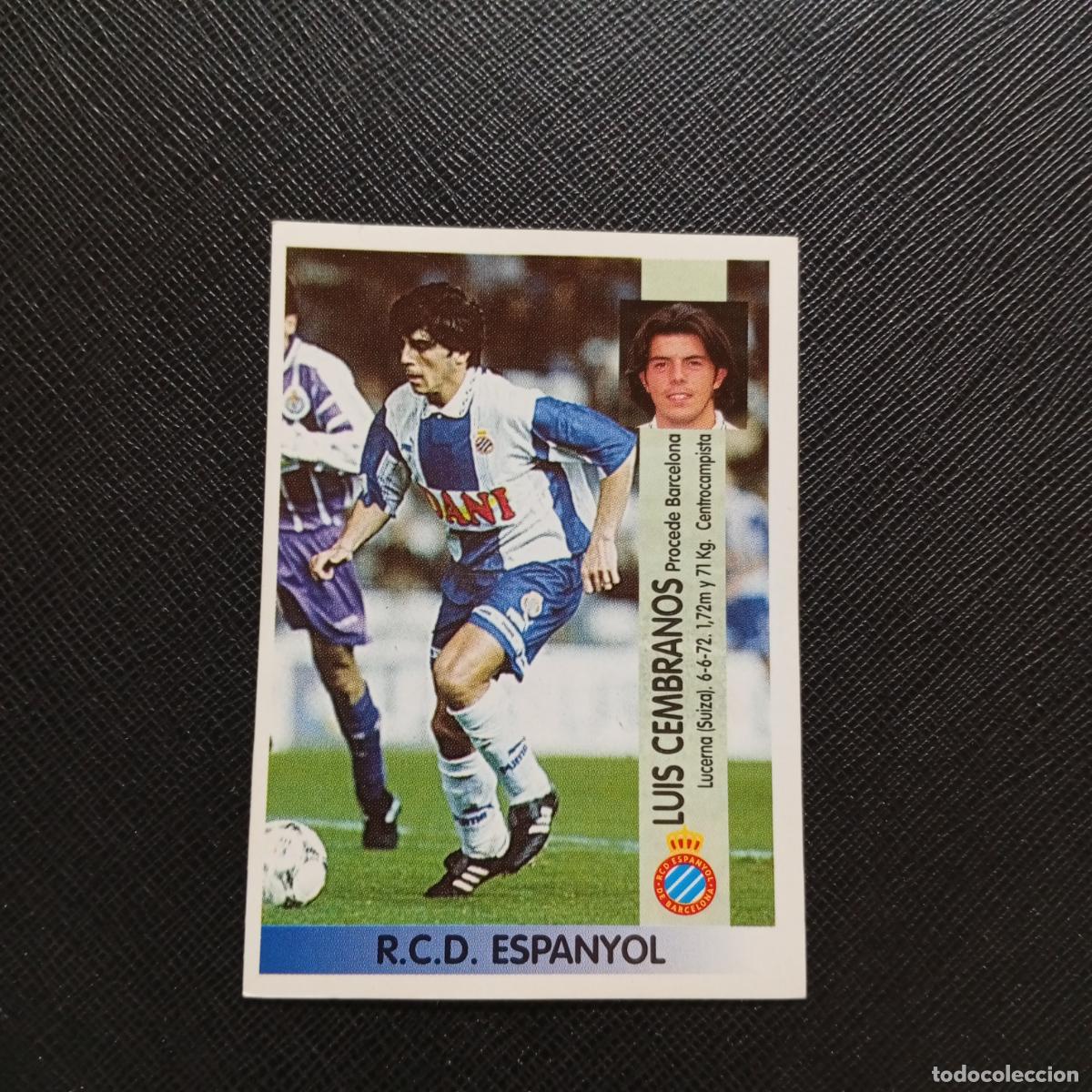 Cromos de F&uacute;tbol: 63A 63 LUIS CEMBRANOS ESPA&Ntilde;OL PANINI 1996 1997 CROMO FUTBOL LIGA 96 97 - SIN PEGAR - A189 PG532
