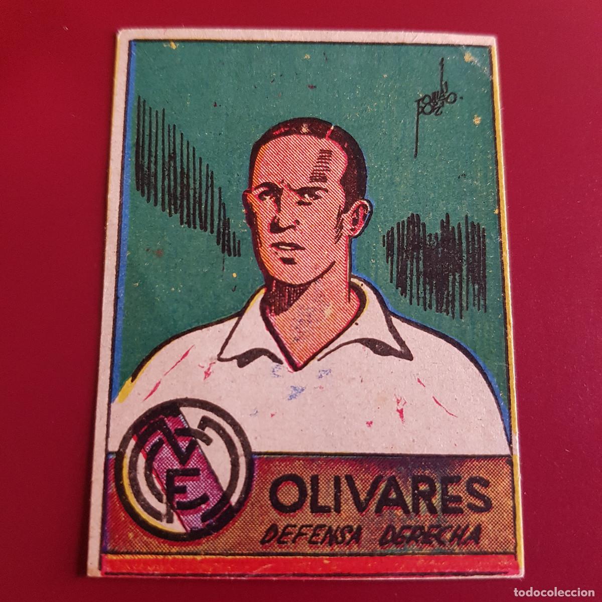 Cartes &agrave; collectionner de Football: CISNE - ALBUM FUTBOLISTICO 1942 42 - R MADRID - OLIVARES - NUNCA PEGADO