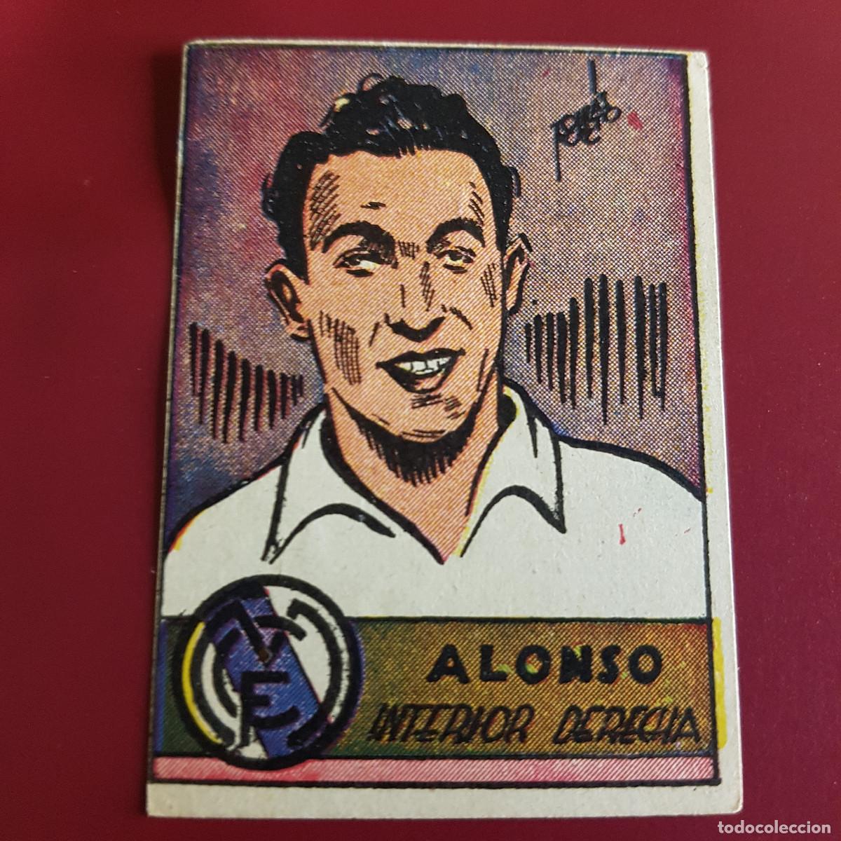 Cromos de F&uacute;tbol: CISNE - ALBUM FUTBOLISTICO 1942 42 - R MADRID - ALONSO - NUNCA PEGADO
