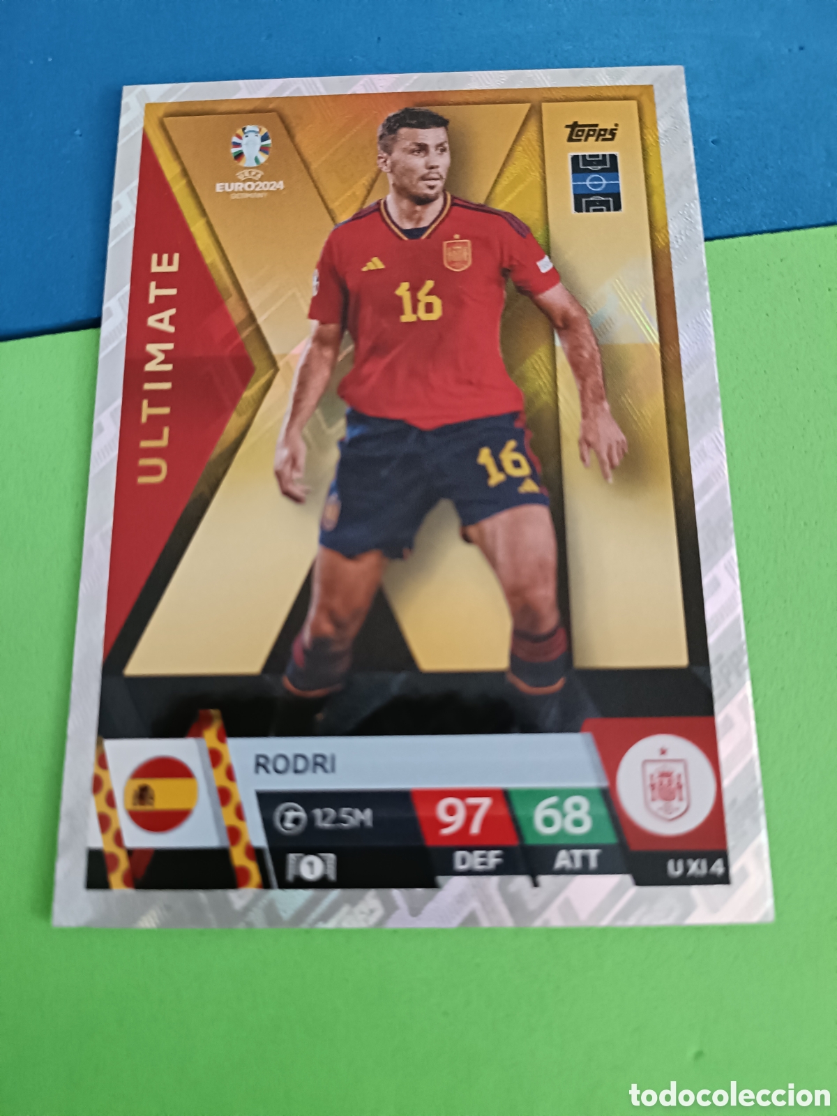 Cromos de F&uacute;tbol: TOPPS MATCH ATTAX UEFA EURO 2024 24 GERMANY EUROCOPA ALEMANIA - U XI 4 Rodri Espa&ntilde;a