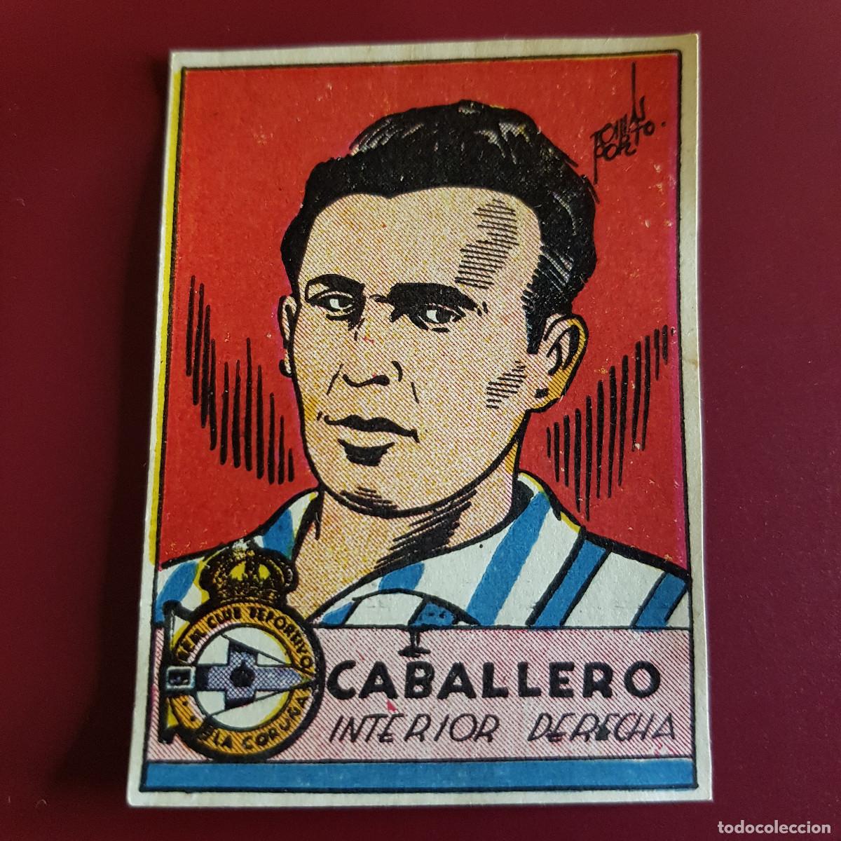 Cromos de F&uacute;tbol: CISNE - ALBUM FUTBOLISTICO 1942 42 - CORU&Ntilde;A - CABALLERO - NUNCA PEGADO
