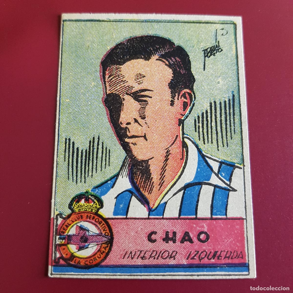 Cromos de F&uacute;tbol: CISNE - ALBUM FUTBOLISTICO 1942 42 - CORU&Ntilde;A - CHAO - NUNCA PEGADO