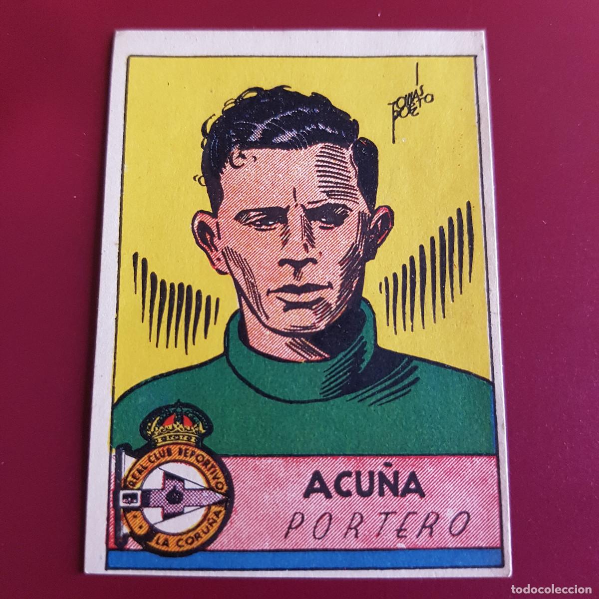 Cromos de F&uacute;tbol: CISNE - ALBUM FUTBOLISTICO 1942 42 - CORU&Ntilde;A - ACU&Ntilde;A - NUNCA PEGADO