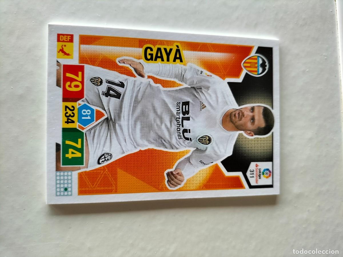 Cromos de F&uacute;tbol: 1 CROMO FICHA PANINI ADRENALYN TEMPORADA 18-19 2018-2019 VALENCIA C.F - GAYA 311