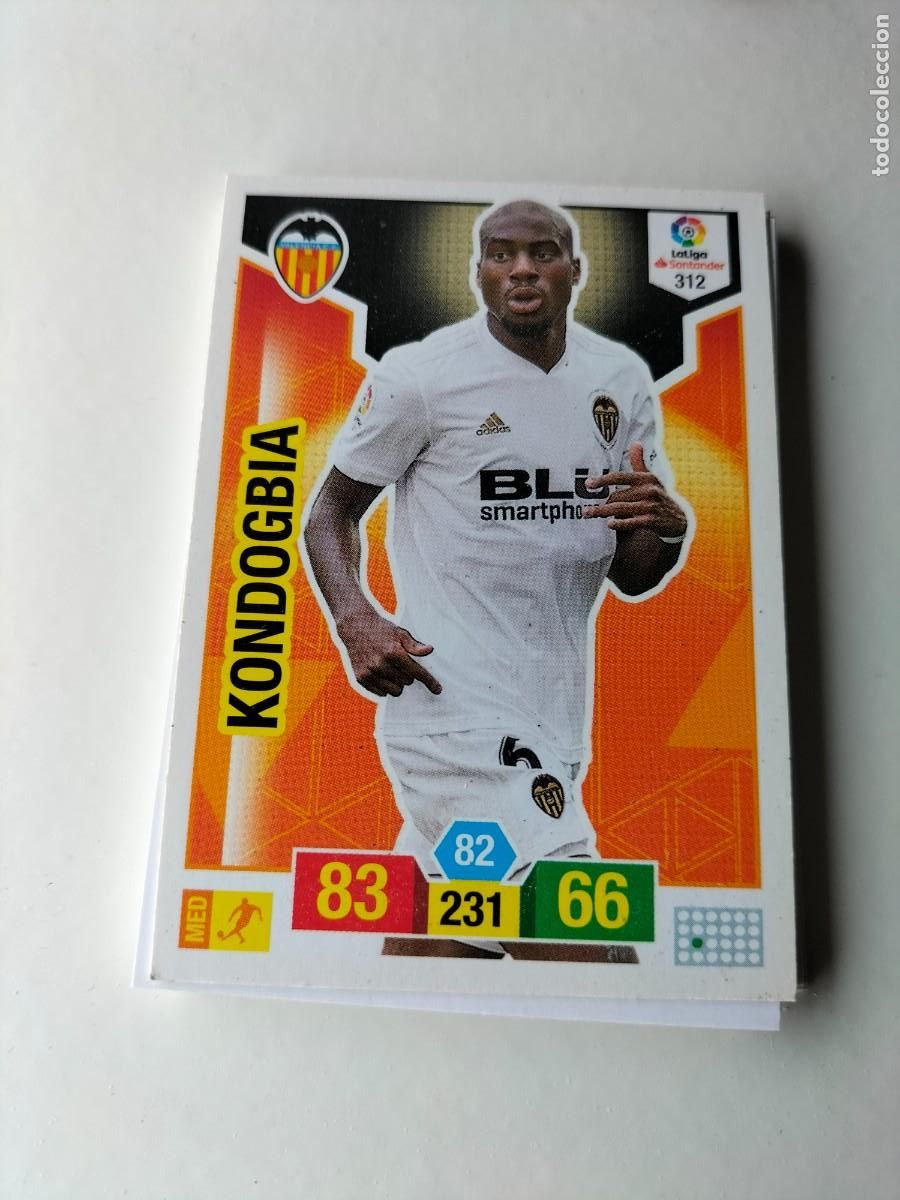 Cromos de F&uacute;tbol: 1 CROMO FICHA PANINI ADRENALYN TEMPORADA 18-19 2018-2019 VALENCIA C.F - KONDOGBIA 312