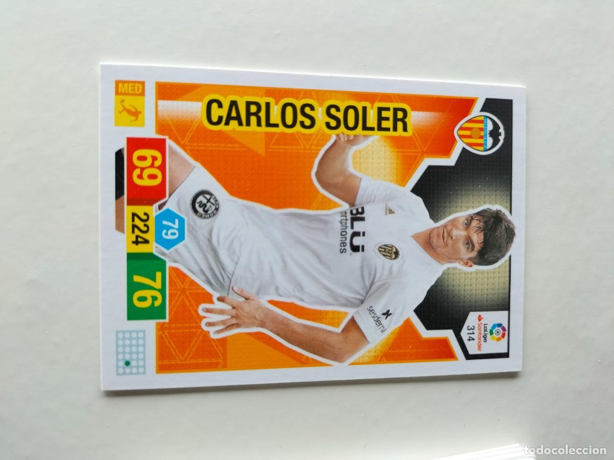Cromos de F&uacute;tbol: 1 CROMO FICHA PANINI ADRENALYN TEMPORADA 18-19 2018-2019 VALENCIA C.F - PAREJO 314 CARLOS SOLER