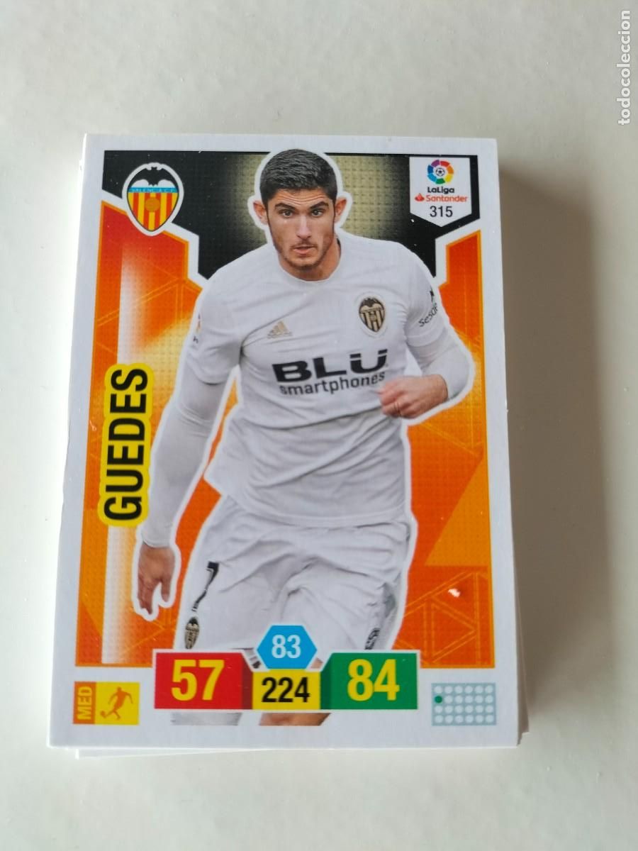 Fu&szlig;ball-Sticker: 1 CROMO FICHA PANINI ADRENALYN TEMPORADA 18-19 2018-2019 VALENCIA C.F - PAREJO 315 GUEDES