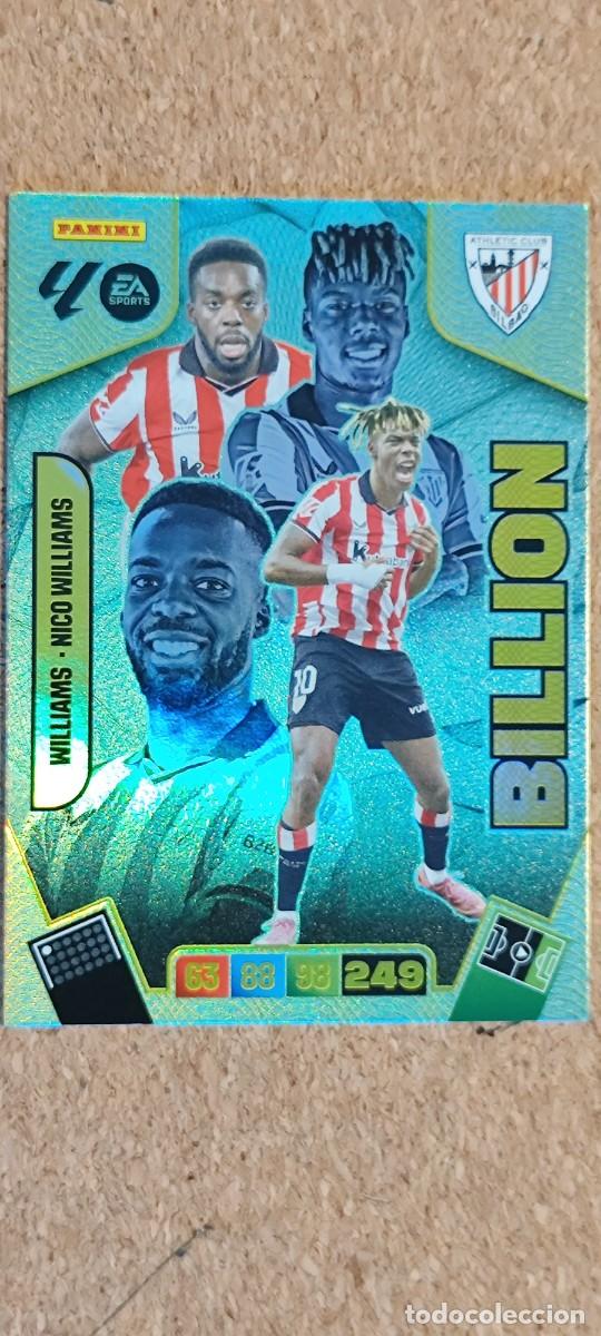 Cromos de F&uacute;tbol: ADRENALYN XL LA LIGA 25/26 CARD BILLION WILLIAMS/NICO WILLIAMS ATHLETIC CLUB # PANINI