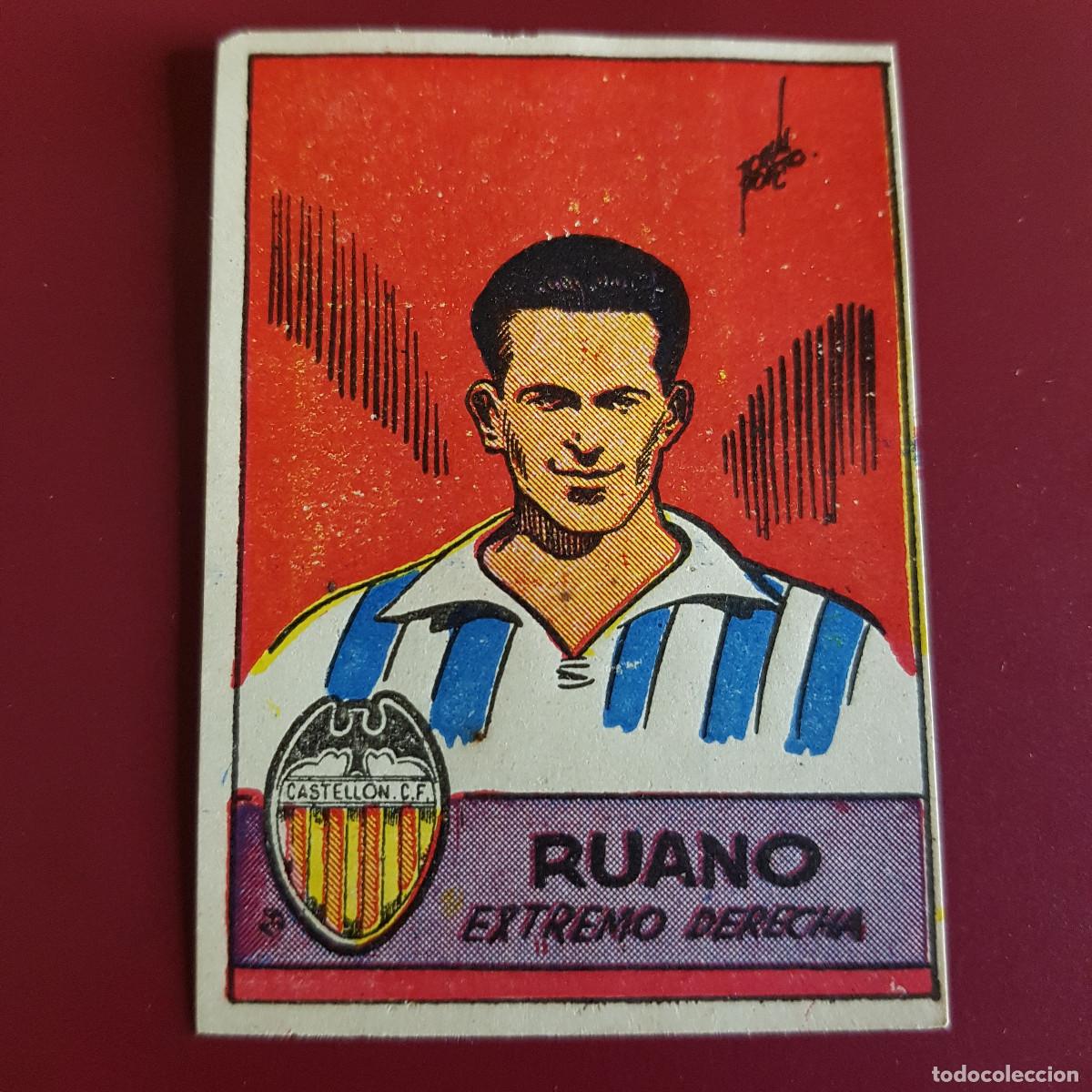 Cromos de F&uacute;tbol: CISNE - ALBUM FUTBOLISTICO 1942 42 - CASTELLON - RUANO - NUNCA PEGADO