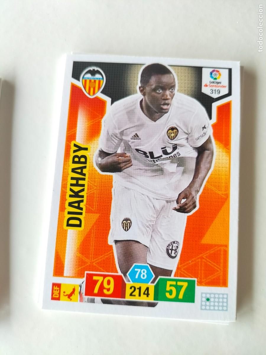 Cromos de F&uacute;tbol: 1 CROMO FICHA PANINI ADRENALYN TEMPORADA 18-19 2018-2019 VALENCIA C.F - DIAKHABY 319