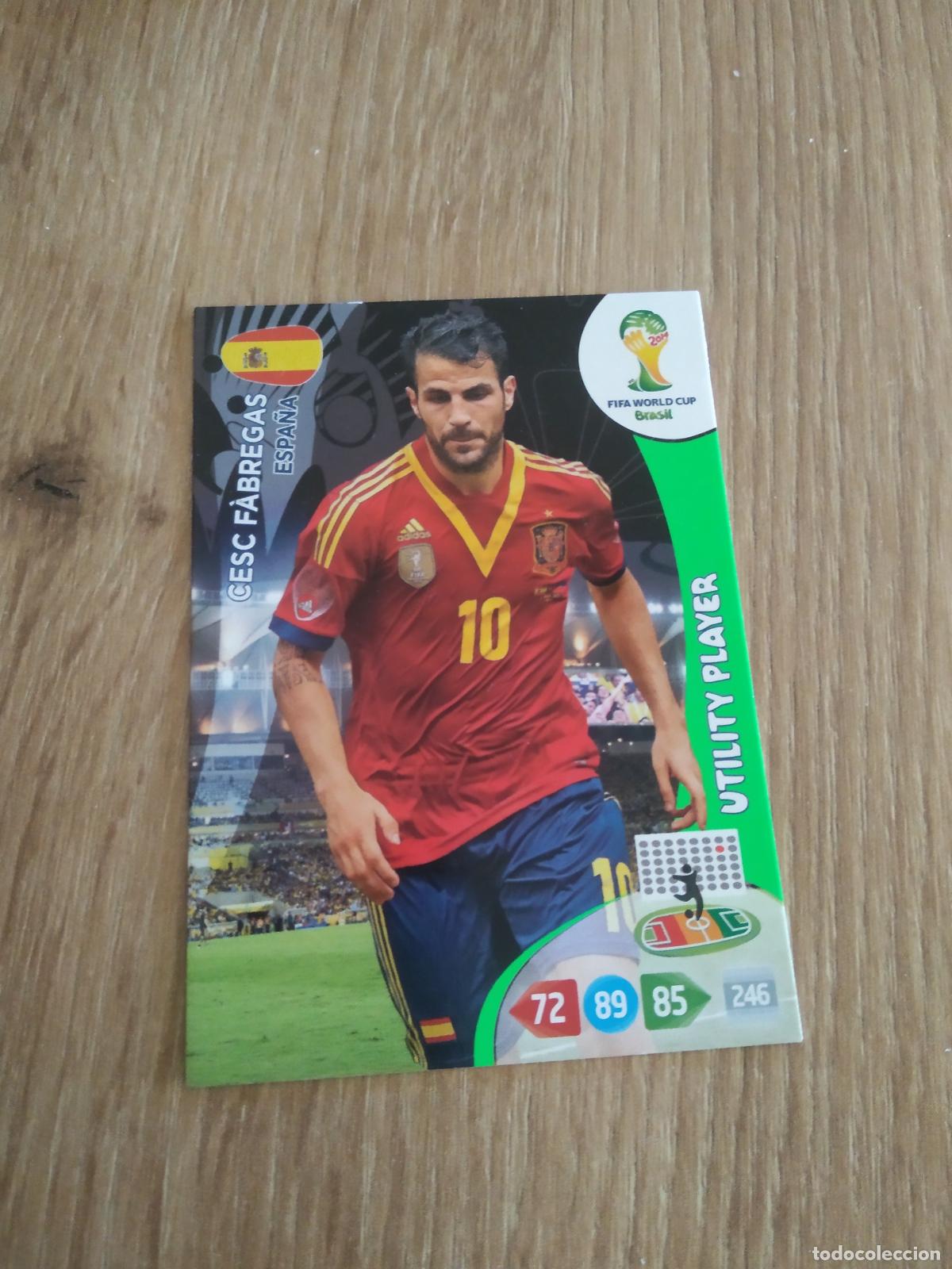 Cromos de F&uacute;tbol: CESC FABREGAS ESPA&Ntilde;A CROMO FUTBOL PANINI ADRENALYN MUNDIAL 2014 WORLD CUP COPA DEL MUNDO