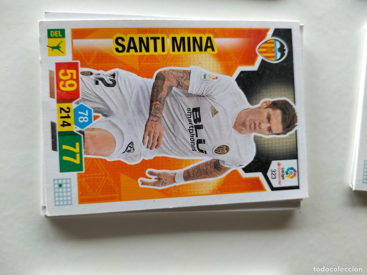 Cromos de F&uacute;tbol: 1 CROMO FICHA PANINI ADRENALYN TEMPORADA 18-19 2018-2019 VALENCIA C.F SANTI MINA 323
