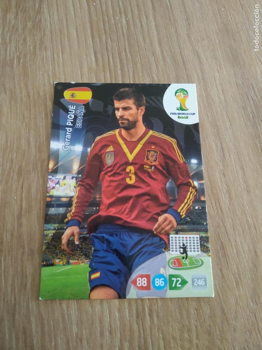 Cromos de F&uacute;tbol: PIQUE ESPA&Ntilde;A CROMO FUTBOL PANINI ADRENALYN MUNDIAL 2014 WORLD CUP COPA DEL MUNDO