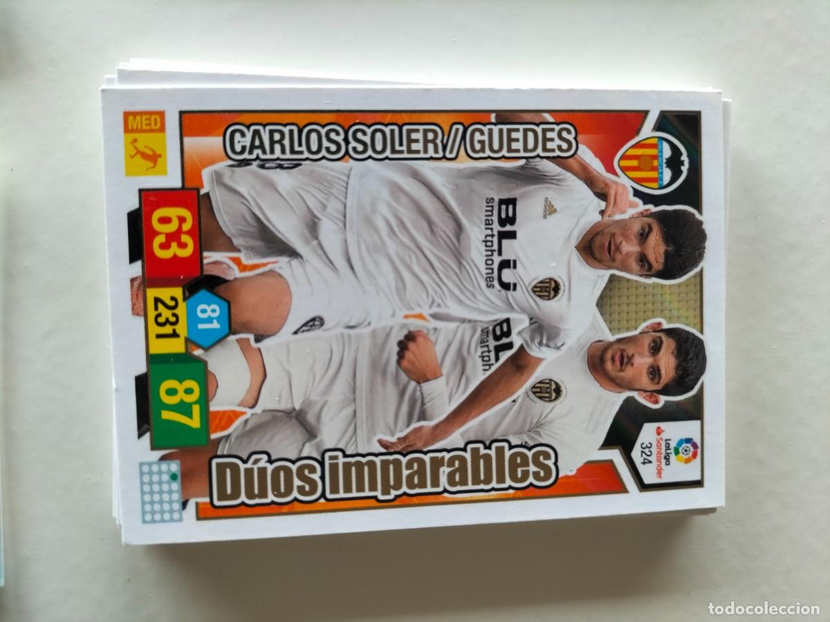 Cromos de F&uacute;tbol: 1 CROMO FICHA PANINI ADRENALYN TEMPORADA 18-19 2018-2019 VALENCIA C.F CARLOS SOLER - GUEDES 324