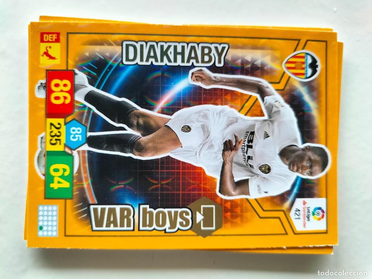 Cromos de F&uacute;tbol: 1 CROMO FICHA PANINI ADRENALYN TEMPORADA 18-19 2018-2019 VALENCIA C.F 421 DIAKHABY ( VAR BOYS