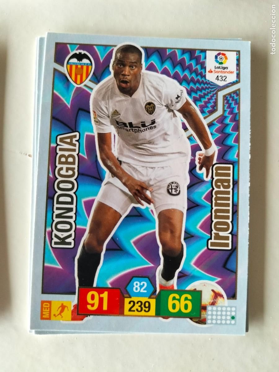Cromos de F&uacute;tbol: 1 CROMO FICHA PANINI ADRENALYN TEMPORADA 18-19 2018-2019 VALENCIA C.F 432 KONDOGBIA ( IRONMAN