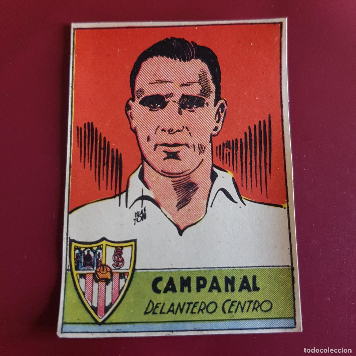 Cromos de F&uacute;tbol: CISNE - ALBUM FUTBOLISTICO 1942 42 - SEVILLA - CAMPANAL - NUNCA PEGADO