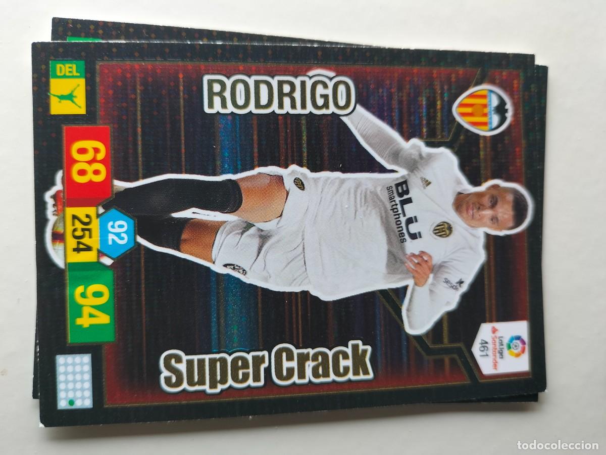 Cromos de F&uacute;tbol: 1 CROMO FICHA PANINI ADRENALYN TEMPORADA 18-19 2018-2019 VALENCIA C.F 461 RODRIGO SUPER CRACK