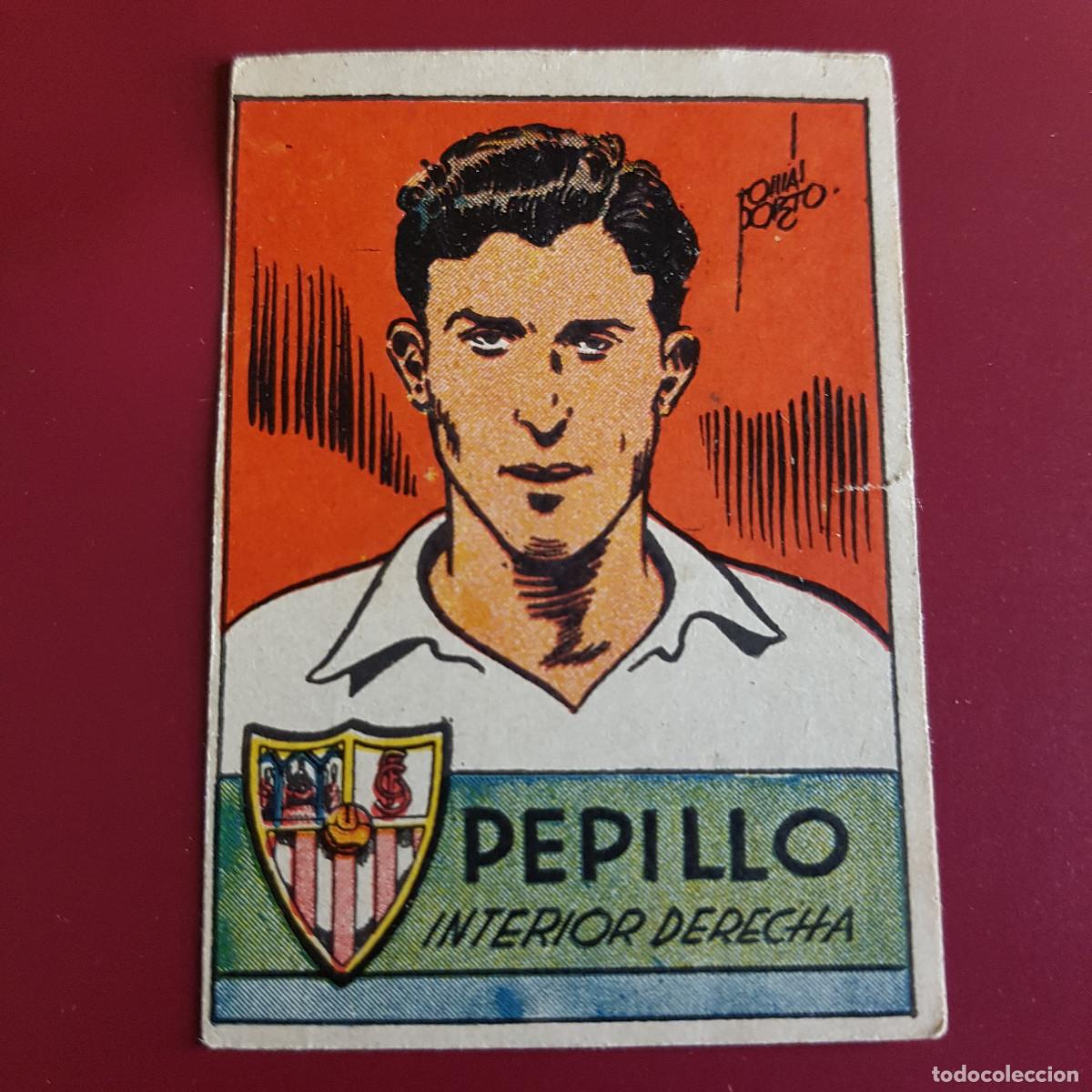 Cromos de F&uacute;tbol: CISNE - ALBUM FUTBOLISTICO 1942 42 - SEVILLA - PEPILLO - NUNCA PEGADO