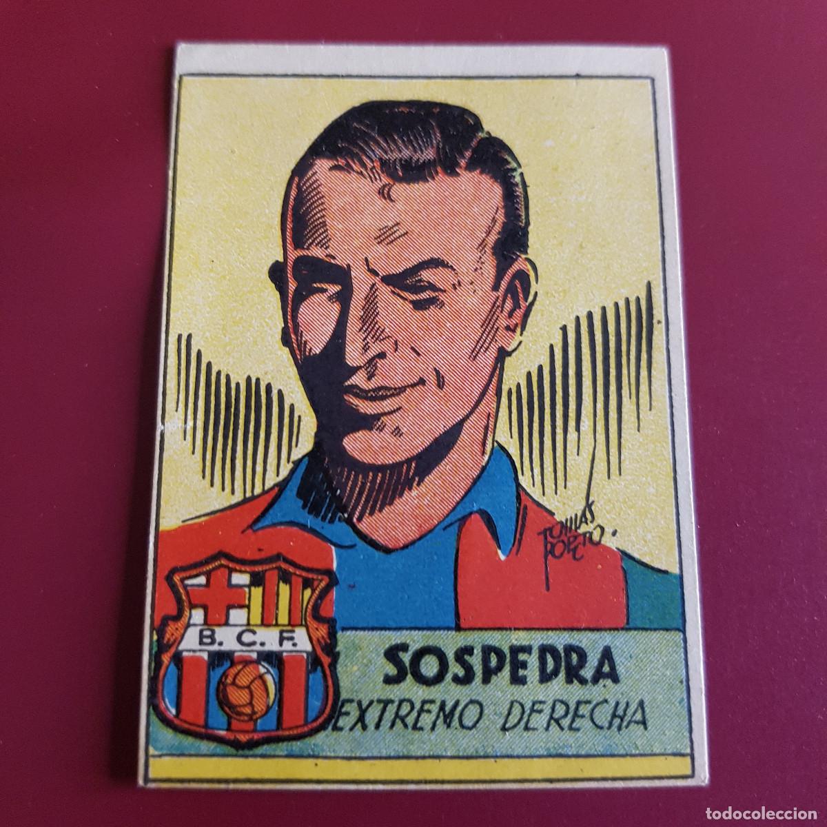Football Stickers: CISNE - ALBUM FUTBOLISTICO 1942 42 - BARCELONA - SOSPEDRA - NUNCA PEGADO