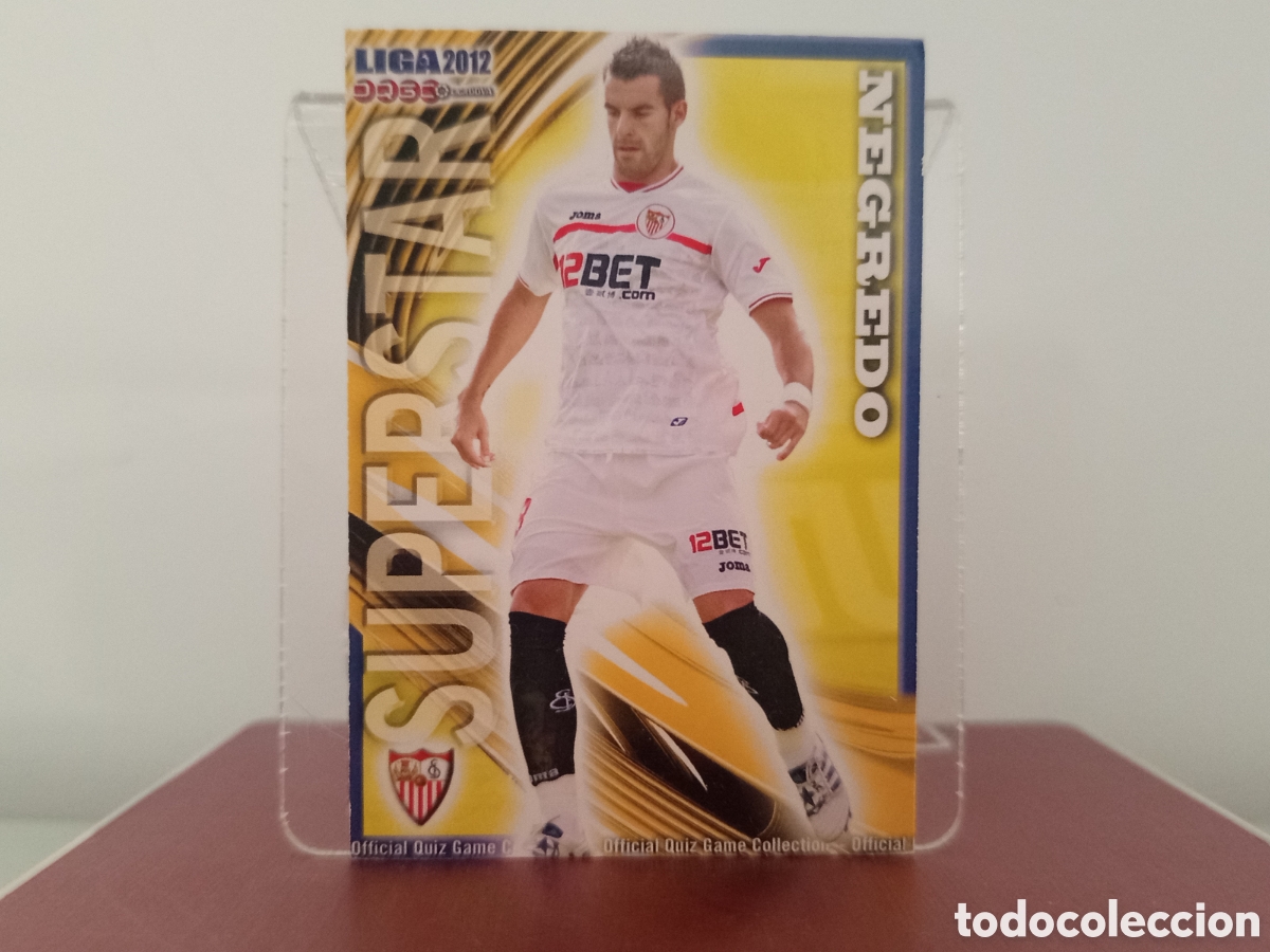Cromos de F&uacute;tbol: ❇️ CROMO ⚽ NEGREDO SEVILLA SUPERSTAR FICHAS LIGA QUIZ 11 12 2011 2012 MUNDICROMO ❇️
