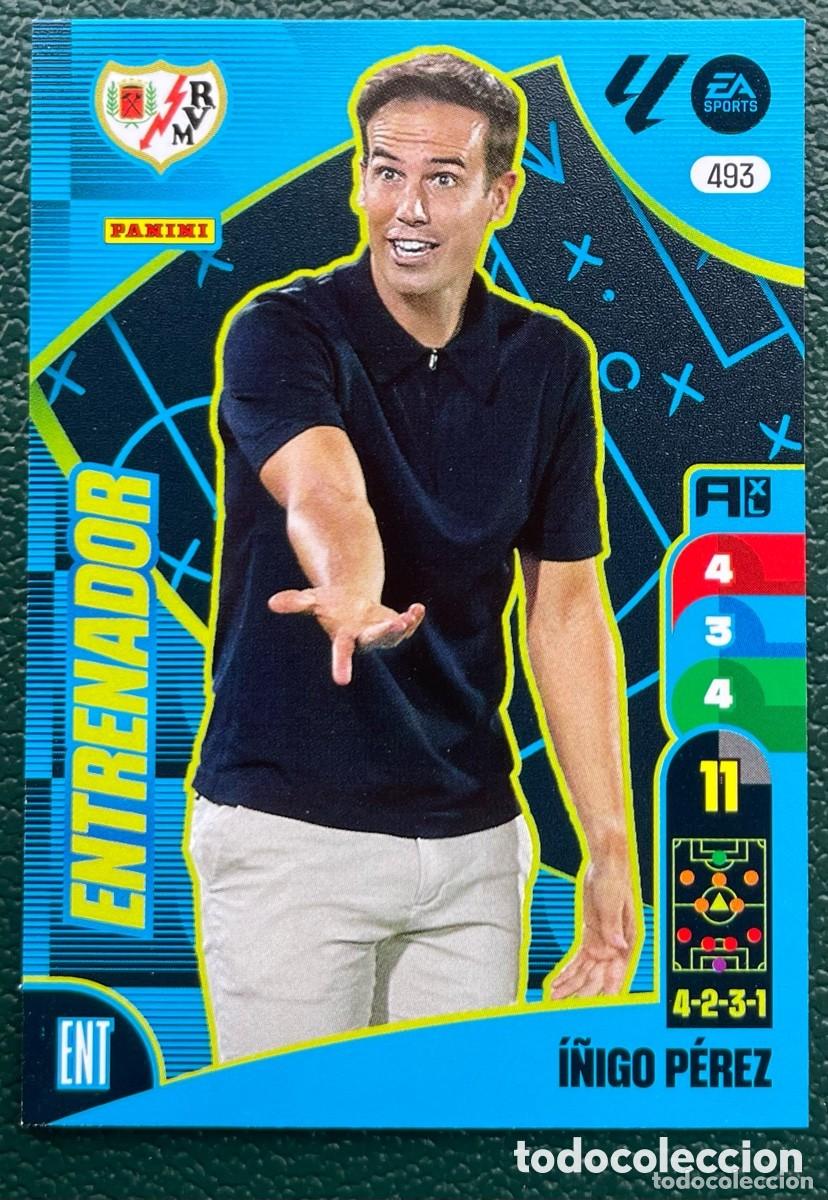 Cromos de F&uacute;tbol: 493 I&Ntilde;IGO PEREZ ENTRENADOR RAYO VALLECANO FICHAS ALBUM ADRENALYN XL 2024 2025 24 25